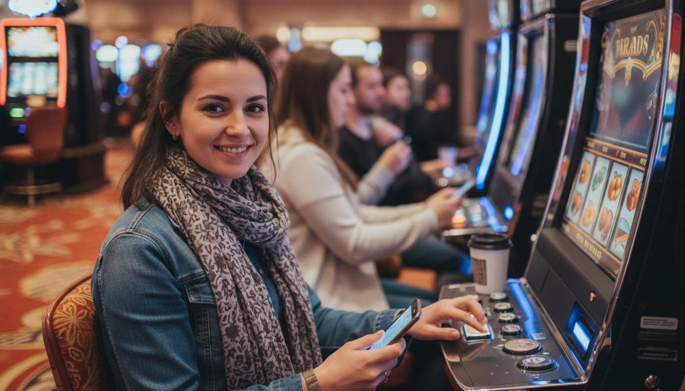 Женщина из Украины наслаждается игрой в слоты